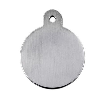 ID Tag Circle Small Brushed Chrome - Small